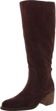 Sam Edelman Soyer Cafe Noir Wide Calf Block Heeled Knee High Western Boots