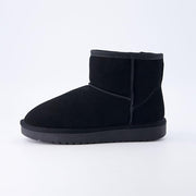 CUSHIONAIRE Hipster Black Suede Memory Foam Fashion Pull On Ankle Boots 6.5 Wide