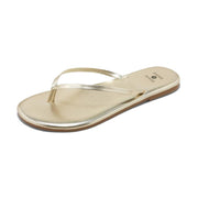 Shade & Shore Women's Cali Gold Fashion Slip On Casual Open Toe Flip Flop Sandals 8