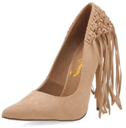 Privileged Tipsy Pointed Single Sole High Pitch Stiletto Heeled Fringe Pumps