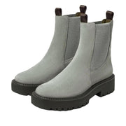 Sam Edelman Laguna Mineral Green Leather Chelsea Moto Rounded Toe Pull On Boot