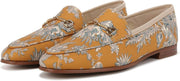 Sam Edelman Loraine Washed Marigold Multi Almond Toe Slip On Heeled Loafers