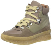 Shellys London Tristen Beige Suede Fashion Sneaker Low Wedge Lace Up Bootie