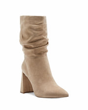 Vince Camuto Ambie Tortilla Taupe Slouch Pointed Toe Block Heel Fashion Boots