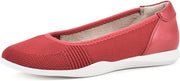 Cliffs by White Mountain Pavlina Red/Knit/Fab Comfort Knit Ballet Casual Flats