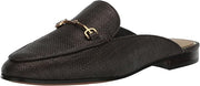 Sam Edelman Linnie Pinto Brown Slip On Rounded Toe Chain Detailed Wide Mules