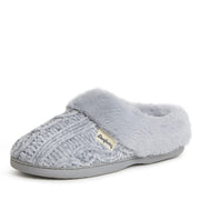 Dearfoams Women's Claire Fuzzy Memory Foam Cable Knit Clog House Slippers 11-12