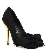 Privileged Valencia Suede Stiletto Heel Adorable Bow Pointed Toe Dress Pumps