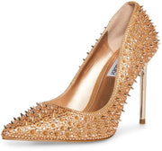 Steve Madden Various Rose Gold Sexy Stiletto Rhinestone Embellished Pump