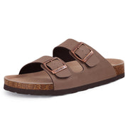 Unisex Cork Footbed Slides Arch Support Adjustable Buckle Summer Sandals 9