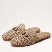 Sam Edelman Terrie Ivory Tassel Detailed Pointed Toe Slip On Flat Loafers Shoes