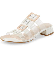 Cecelia New York Lincoln Slide Sandal Nude Alabaster Clear Transparent Mules