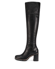 Vince Camuto Dasemma Black Leather Wide Calf Over The Knee Block Heel Boot