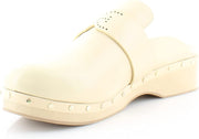 Sam Edelman Heidi Eggshell Slip On Rounded Toe Fashion Leather Studded Flats