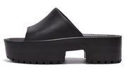 Cape Robbin Oriya Chunky Block Heel Slip On Rounded Open Toe Slides Sandals