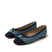 Sam Edelman Madison Blue Multi Squared Toe Slip On Casual Ballet Flats