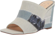 Jessica Simpson Aishia Light Vintage Mule Open Squared Toe Slip On Wedge Sandals