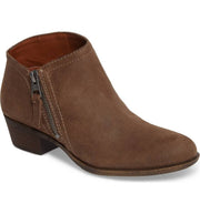 Lucky Brand Brielley 2 Wheat Nappa Leather Asymmetrical Ankle Basel Booties