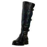 Miz Mooz Peaceful Women's Smoke Buckled Rounded Toe Knee-High Riding Boots