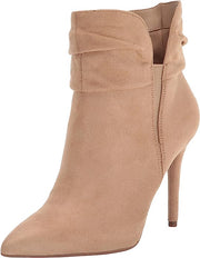 Jessica Simpson Lejos Almond Faux Suede Pull On Strechy Insert Slouch Ankle Boot