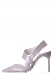 Jeffrey Campbell Juleen Grey Box Geometric Strap Pointed Toe Stiletto Heel Pumps