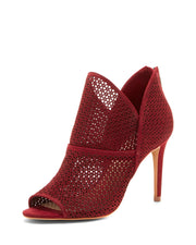 Vince Camuto Vatena Samba Burgundy Red Suede Stiletto High Heel Ankle Booties