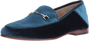 Sam Edelman Loraine Moonlight Blue Velvet Slip On Flat Classic Staple Loafers