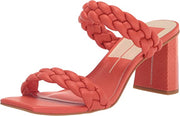 Dolce Vita Paily Persimmon Stella Slip On Braided Straps Block Heeled Sandals