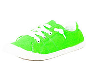 Forever Link Slip-On Comfort-01 Sneaker Neon Green Lace Up Fashion Sneakers