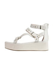 Cecelia New York Mighty Alabaster Buckle Ankle Strap Open Toe Platform Sandals