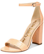 Sam Edelman Yaro Peach Open Toe Adjustable Ankle Strap Leather Heeled Sandal