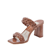 Dolce Vita Paily Lt Taupe Metallic Stella Braided Straps Slip On Heeled Sandals