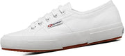 Superga 2750 Cotu White Lace Up Breathable Rounded Toe Low Top Sneakers