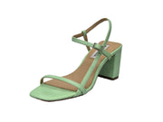 Steve Madden Swoon Mint Green Block Heeled Open Toe Retro Chic Strappy Sandals