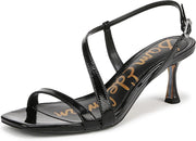 Sam Edelman Prance Black Leather Open Toe Ankle Strap Stiletto Heeled Sandals