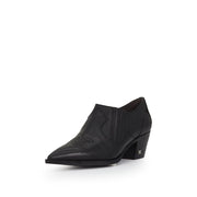 Sam Edelman Roy Black Leather Fashion Pull On Pointed Toe Block Heeled Sandals 8.5