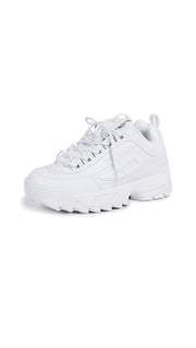 Fila Women's Disruptor II White/White Fashion Lace Up Chunky Casual Sneakers 11