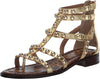 Sam Edelman Estella Goldmine Open Toe Studded Gladiator Thong Flat Sandals