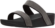 FitFlop Women's Lottie Shimmer Mesh Slide Black/Black