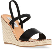 Steve Madden Women's Mckenzie Espadrille Wedge Sandals BLACK