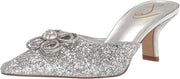 Sam Edelman Brit Tour Soft Silver Kitten Heel Slip On Pointed Toe Dress Pumps