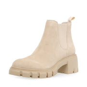 Steve Madden Howler Block Heel Platform Ankle Boots Sand Suede