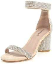 Jeffrey Campbell Laura-JS Suede Sandal Champagne Nude Suede Open Toe Sandals