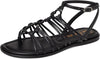Sam Edelman Raye Black Open Toe Strappy Gladiator Ankle Strap Flat Sandals