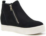 Soda Taylor Black Canvas Nubuck Hight Top Slip On Rounded Toe Fashion Sneakers