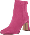 Sam Edelman Irie Bright Dahlia Squared Toe Block Heel Fashion Wide Ankle Booties