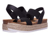 Steve Madden Women's Jaklin Flat Platform Sandals BLACK