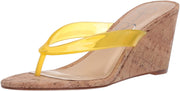 Jessica Simpson COYRIE2 Yellow Thing Open Toe Low Wedge Heeled Sandals