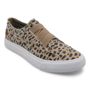 Blowfish Malibu Marley Latte Spots Print Canvas Slip On Rounded Toe Sneaker