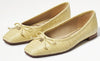 Sam Edelman Jillie Bow Canary Yellow Leather Ballet Flats Slip On Dress Loafers
